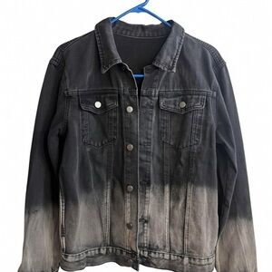Stylish Black and Gray Denim Jacket
